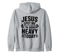 Jesús Ayúdame Hoy Voy Con Pesado Gym Sudadera con Capucha