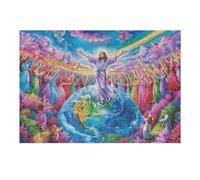 Jesús Bendición del Mundo Religioso Fe Espiritual Puzzle 300 Piezas para Adultos Divertido Desafiante Y Relajante Familia Amigos Y Hobby 300 PCS（40x28cm）