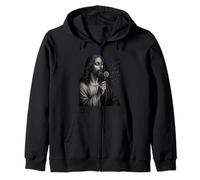 Jesus Blowing Wishes Funny Diente de león gráfico Envejecido Sudadera con Capucha