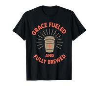 Jesús Café Caos Cristiano Mamá Oración Cafeína Gracia Camiseta