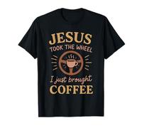 Jesús Café Caos Cristiano Mamá Oración Cafeína Gracia Camiseta