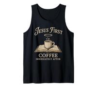Jesús Café Caos Cristiano Mamá Oración Cafeína Gracia Camiseta sin Mangas
