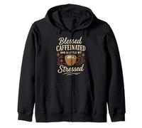 Jesús Café Caos Cristiano Mamá Oración Cafeína Gracia Sudadera con Capucha