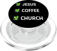 Jesús Café Y Iglesia Buena Madre Religiosa Cristiana PopSockets PopGrip para MagSafe