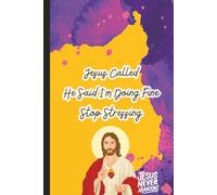 Jesus Called He Said I’m Doing Fine Stop Stressing Notebook Inspirational Pink Red Watercolor Christian Journal for Women, Funny Faith Gift for ... Christmas Just Because Graduation Sorry