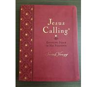 Jesus Calling ~ Enjoying Peace in His Presence ~ Red Imitation Leather