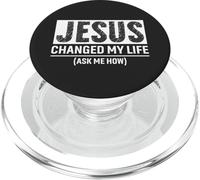 Jesús cambió mi Vida Cristiano PopSockets PopGrip para MagSafe