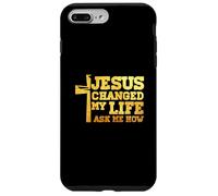 Jesús cambió mi vida me preguntó cómo Cristo devoto Faithcross Carcasa para iPhone 7 Plus/8 Plus