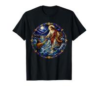 Jesús Caminando sobre Agua Salvando Pedro Sagrado Mosaico Fe Camiseta