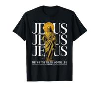 Jesús Camino Verdad Vida Fe Cristiana Escritura Religiosa Camiseta