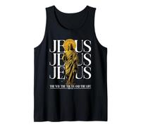 Jesús Camino Verdad Vida Fe Cristiana Escritura Religiosa Camiseta sin Mangas