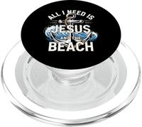 Jesús Camiseta Hombres Mujeres Cristianismo Cristiano Playa PopSockets PopGrip para MagSafe