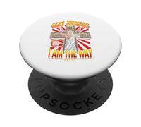 Jesús Camiseta Hombres Mujeres Cristianismo Cristo Cruz Cruz PopSockets PopGrip Adhesivo