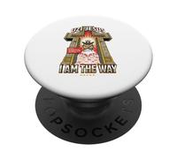 Jesús Camiseta Hombres Mujeres Cristianismo Cristo Cruz Cruz PopSockets PopGrip Adhesivo