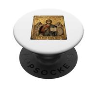 Jesús Camiseta Hombres Mujeres Cristianismo Cristo Cruz PopSockets PopGrip Adhesivo