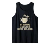 JESÚS Camiseta Mujeres Para Hombres Cristianismo Cristo Café Camiseta sin Mangas