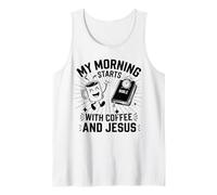 JESÚS Camiseta Mujeres Para Hombres Cristianismo Cristo Café Camiseta sin Mangas
