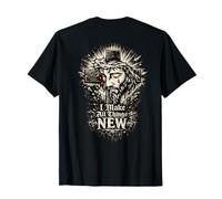 Jesús Cara Interior Cruz Corona de Espinas diseño Trasero Camiseta