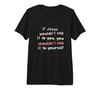 Jesus Cares Autocuidado Citas Inspiradoras Espíritu Cristiano Camiseta Premium