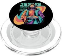 Jesus Changed My Life Ask Me How Devoted Christian Worship PopSockets PopGrip para MagSafe