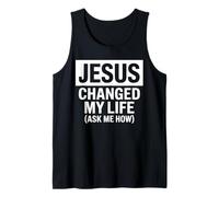 Jesus Changed My Life Ask Me How Fe Cristiana Testimonio Camiseta sin Mangas