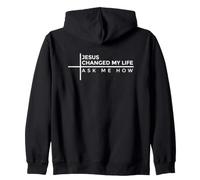 Jesus Changed My Life Ask Me How Sudadera con Capucha