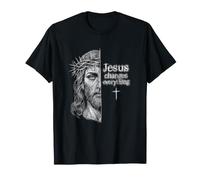 Jesús Changes Everything Diseño Cristiano Fe Cruz Camiseta