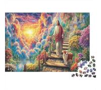 Jesus Christ 1000 Piezas Reciclable para Niños Jigsaw Puzzle Divertido Desafiante Juego Familiar Regalo Cumpleaños 52x38cm/1000 Piece