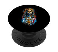Jesus Christ Face with Crown of Thorns God Bible Vintage PopSockets PopGrip Adhesivo