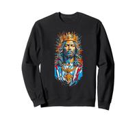 Jesus Christ Face with Crown of Thorns God Bible Vintage Sudadera