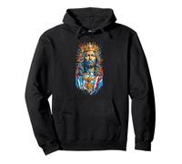 Jesus Christ Face with Crown of Thorns God Bible Vintage Sudadera con Capucha