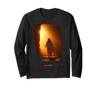 Jesus Christ Glorious Resurrection Christian Faith (Black) Manga Larga