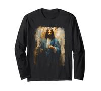 Jesus Christ Holy Face Blessing Christian Faith in Jesus Manga Larga