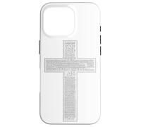 Jesus Christ Messiah Biblical Names Christian Faith Cross Carcasa para iPhone 16 Pro