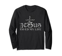 Jesus Christ Saved My Life Shirt For Women Men Manga Larga