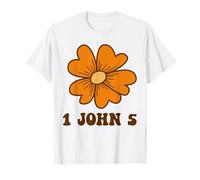 Jesús Christian Faith Scripture 1 Juan 5 Verso de la Biblia Camiseta