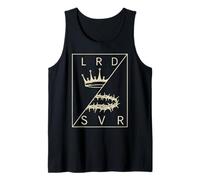 Jesús Christian Lord & Savior gráfico Vintage Retro Dicho Camiseta sin Mangas