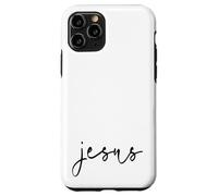 Jesus Church Family Cita Motivacional Lindo Cursivo Blanco Carcasa para iPhone 11 Pro
