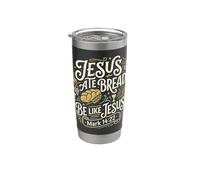 Jesús comió pan Sé como Jesús Christian Baker Vaso térmico de acero inoxidable de doble pared