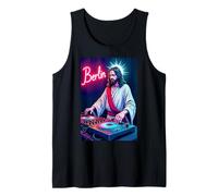Jesús como DJ en Berlín techno street art Camiseta sin Mangas