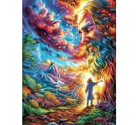 Jesús con ángeles en el jardín Puzzle 1000 Piezas Aliviar Estrés 3D Mitos de Cuentos de Hadas Rompecabezas Familiar para Hombres Y Mujeres Obra De Arte Decorativo Hogar 1000 PCS
