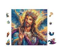 Jesús con Corona de Espinas Rompecabezas 100 Piezas Cartón Resistente para Toda La Familia Desconectar Estrés Ocio Creativo En Casa Mejor Valorado 28x28cm