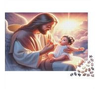 Jesús con el Niño Puzzles 1000 Piezas Papel Reciclado para Adultos Puzzle para Adultos Juego Familiar Divertido y desafiante Juego Educativo con desafío 70x50cm/1000pcs