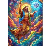 Jesús con los Brazos Abiertos Rompecabezas 1000 Piezas Cartón Grueso para Adultos Desconectar Rutina Ejercicio Mental Relajante Decoración Dormitorio Regalo 1000 PCS
