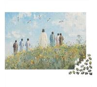 Jesús con los discípulos Puzzle 1000 Piezas para Hombres Y Mujeres Regalo para Adultos Detalles Nítidos Más Vendido Pasatiempo Materiales Ecológicos 70x50cm/1000pcs