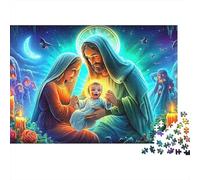Jesús con los niños 1000 Piece Recycled Cardboard Sagrada Familia Jigsaw Puzzle Adult Office Break Activity Great Gift for Men Women Puzzle Lovers Collectors 38x26cm/1000pcs