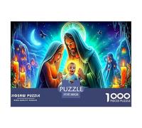 Jesús con niños 1000 Piezas para Adultos y niños: María José Niño Jesús Juegos educativos Decoración del hogar Rompecabezas para la Familia 38x26cm/1000 Piezas