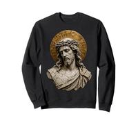 Jesús Corona De Espinas Clásico Sagrado Estatua Icono Arte Fe Sudadera