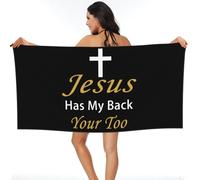 Jesús Cristianismo Fe Cruz Toalla De Playa, Ligera Manta Picnic Microfibra Toallas De Sauna para Camping Piscina Vacaciones 80X130Cm
