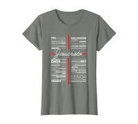 Jesús | Cristiano Cristiano Espanol Español Jesucristo Camiseta, Mujer, Verde Militar Jaspeado, XXL